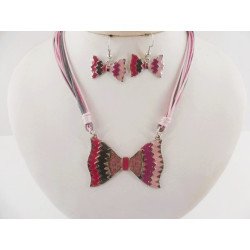 Parure fantaisie Nœud papillon Rose