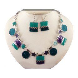 Parure bleu violet