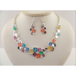 Parure déstructurée émail multicolore